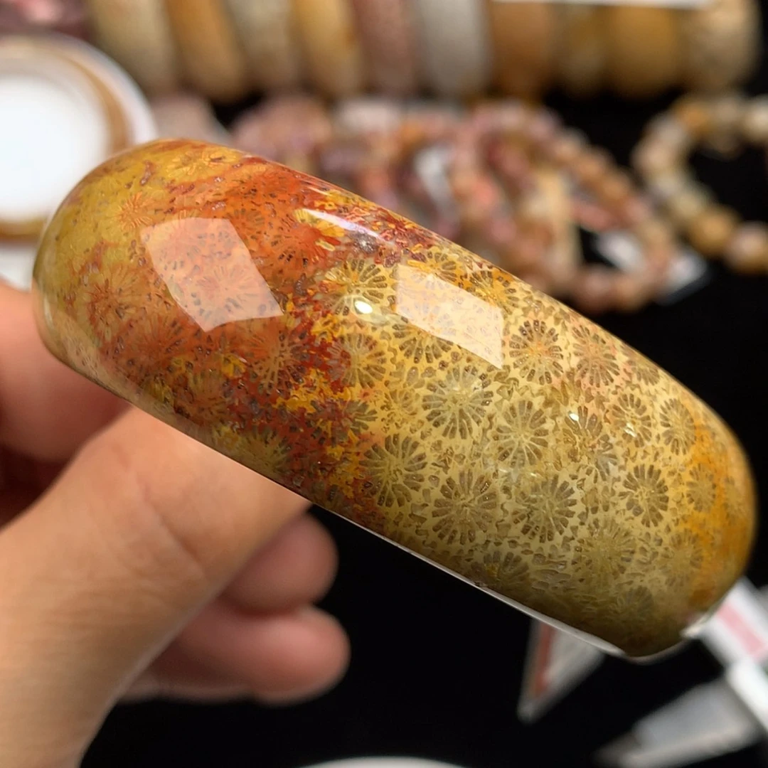 【闪购商品】硅化珊瑚（珊瑚玉）手镯未镶嵌56.6可满减