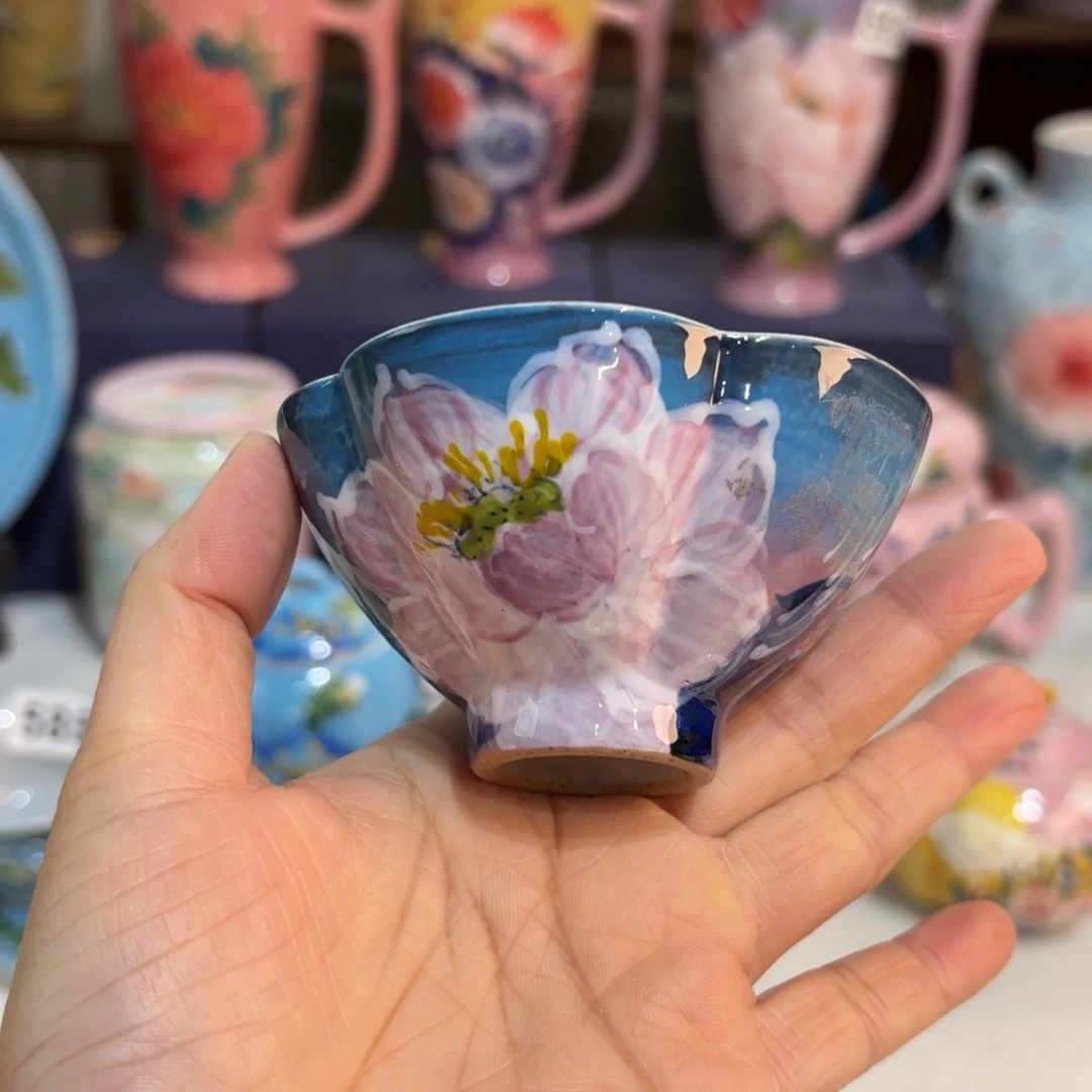 景德镇手绘高温釉下彩陶瓷茶具