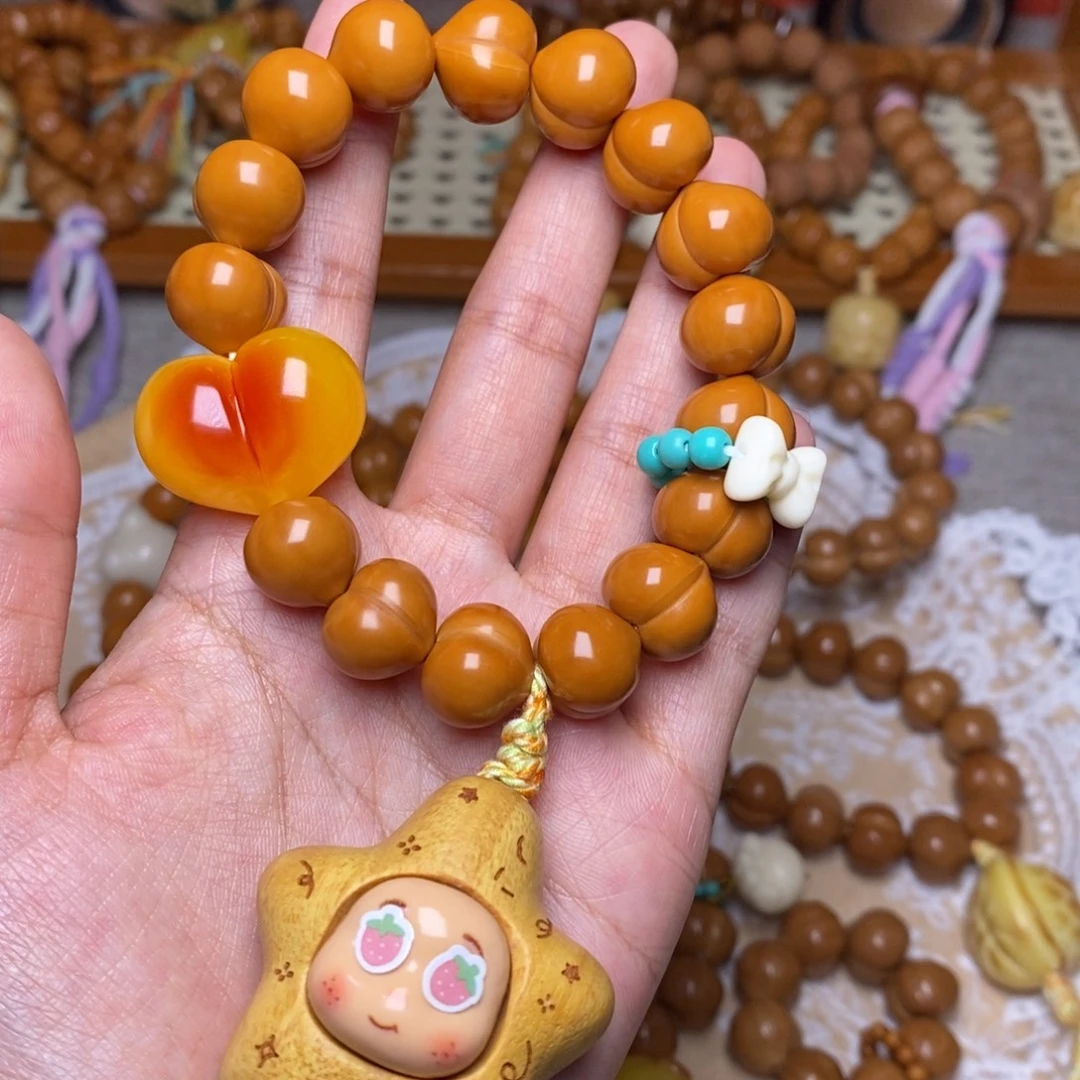 猴头核桃吊坠玻璃底屁桃➕星星玩具爱心蝴蝶结卡环新号补贴