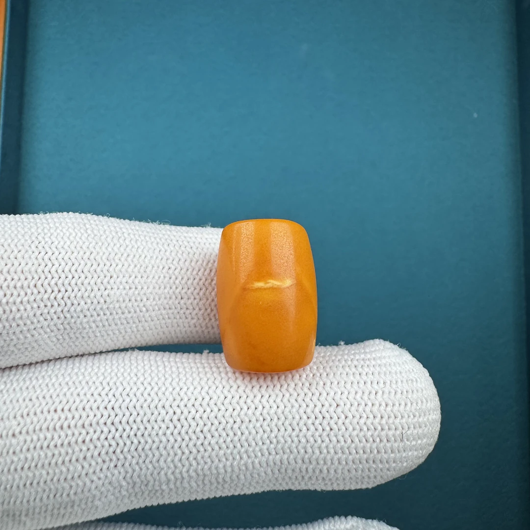 K1469天然原矿蜜蜡 老蜡马蹄珠13.7*19.3mm支持复检假一罚十