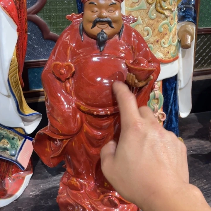 石湾公仔衬托盆景