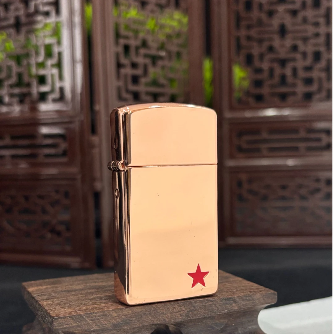 ZIPPO打火机 玫瑰金五角星右下一星 1607煤油打火机 DYJ1