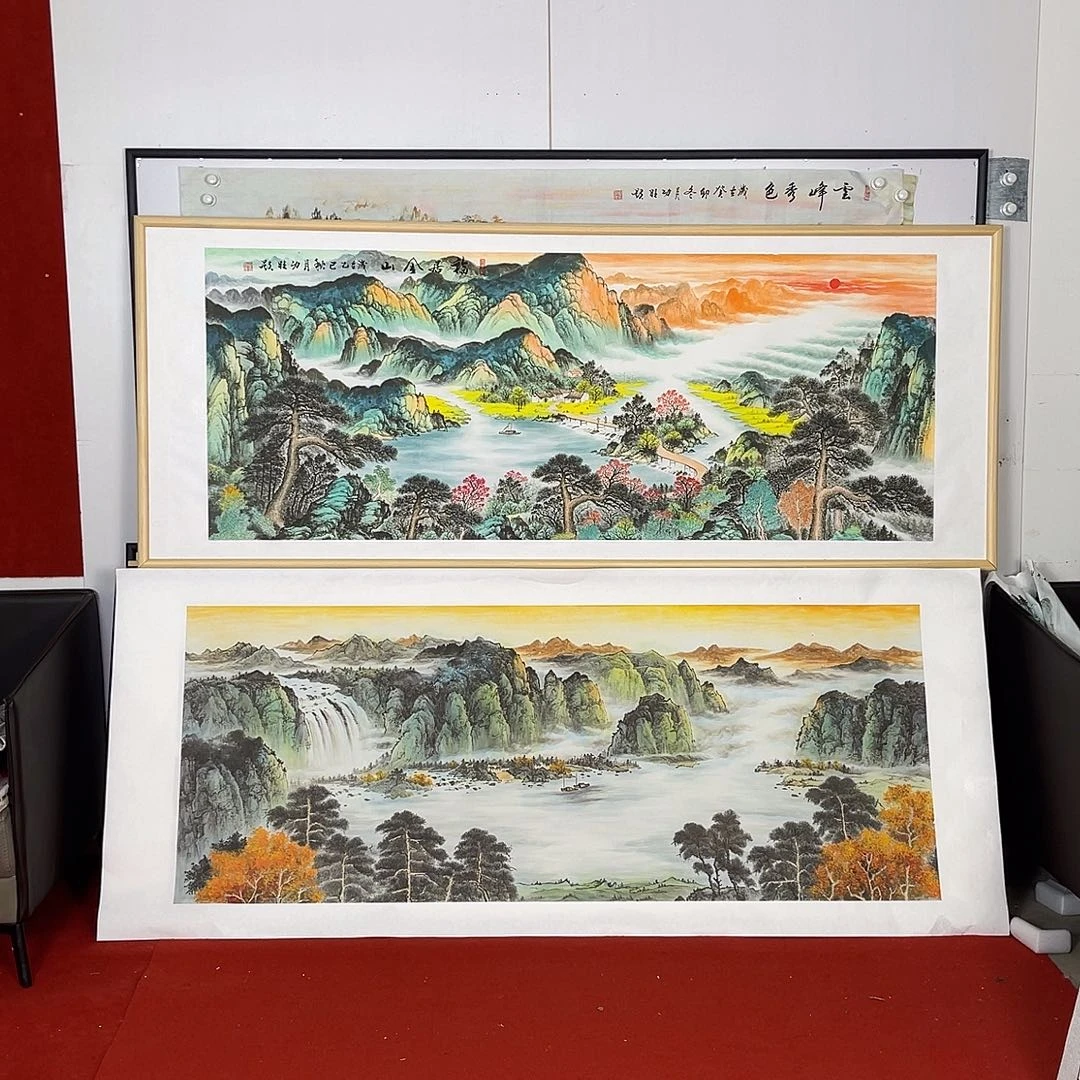 横款无落款画心小六尺的