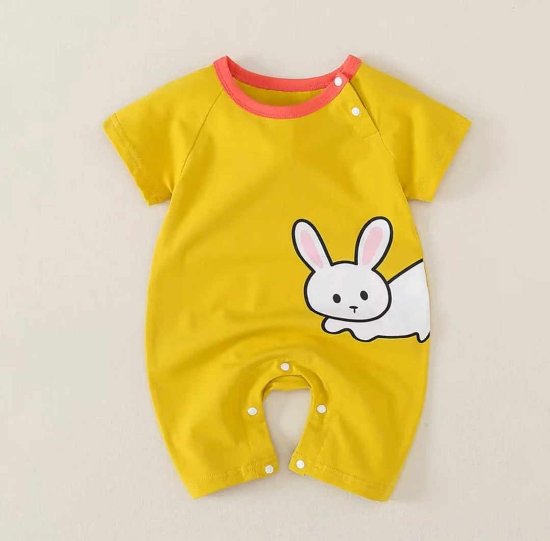 黄色小兔子短爬男女同款