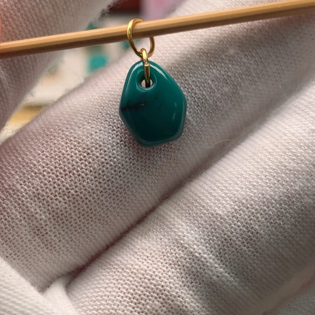 绿松石18K金镶嵌配饰