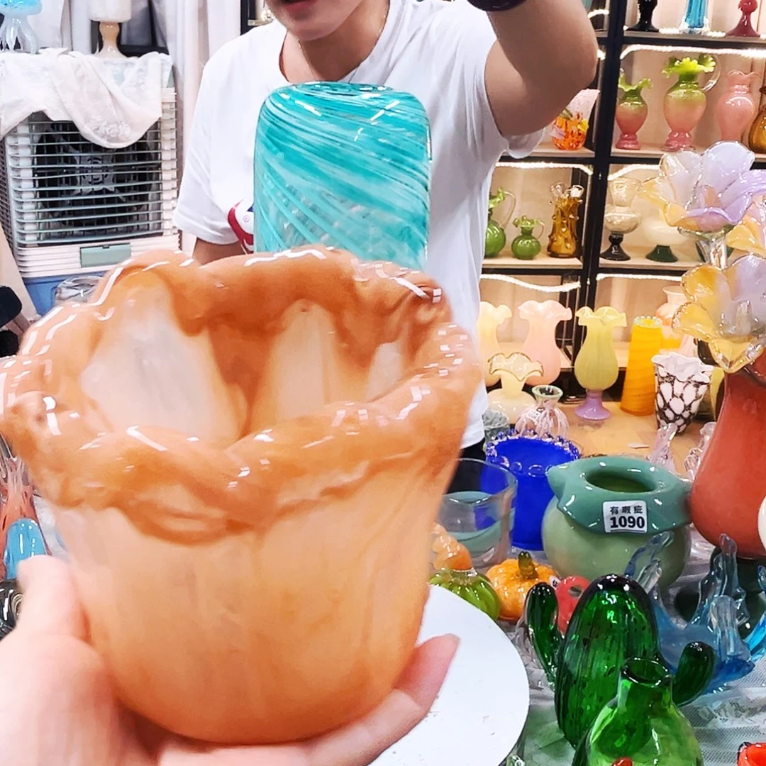 琉璃家悦花瓶摆件不完美