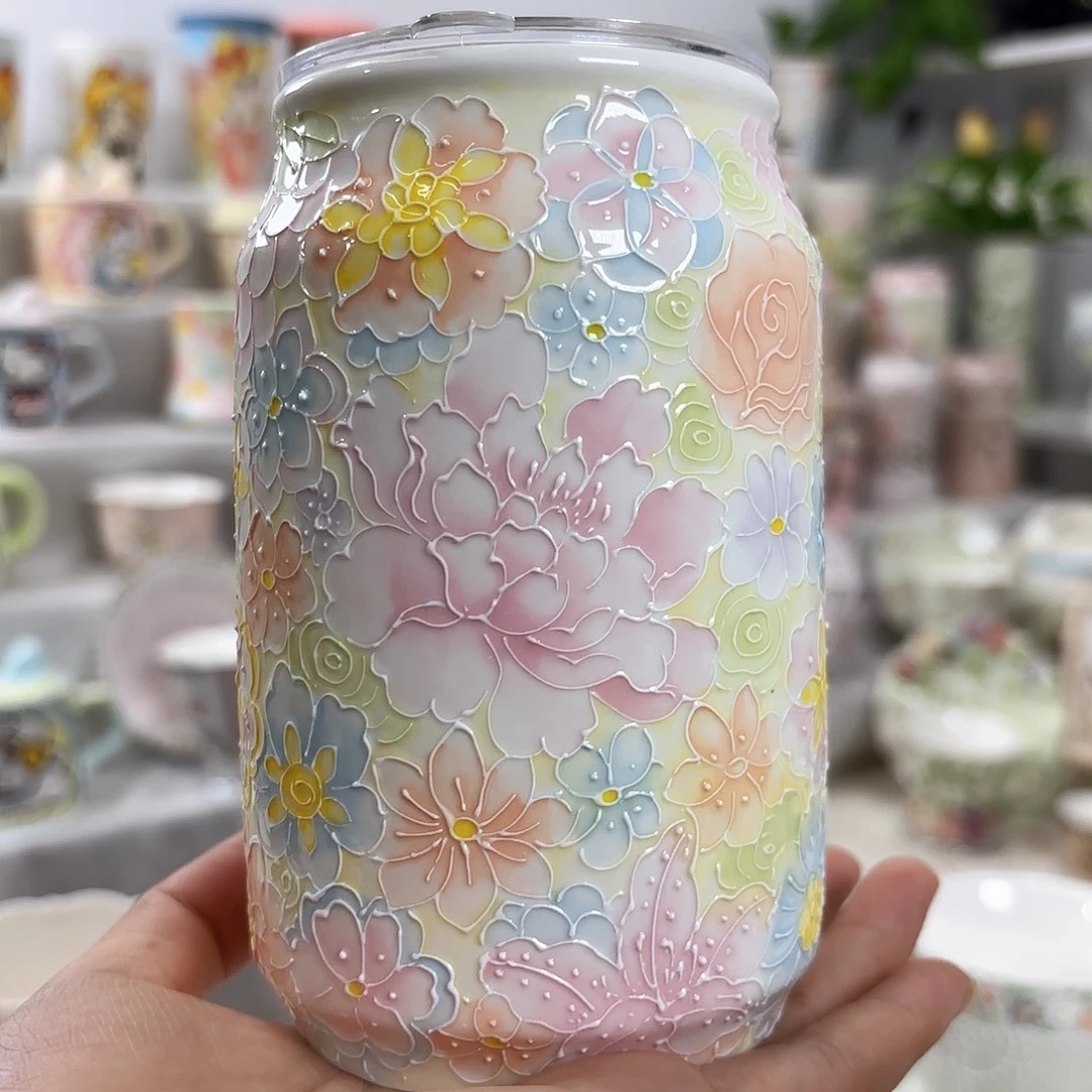 缘***缘手绘创意高温釉下彩陶瓷