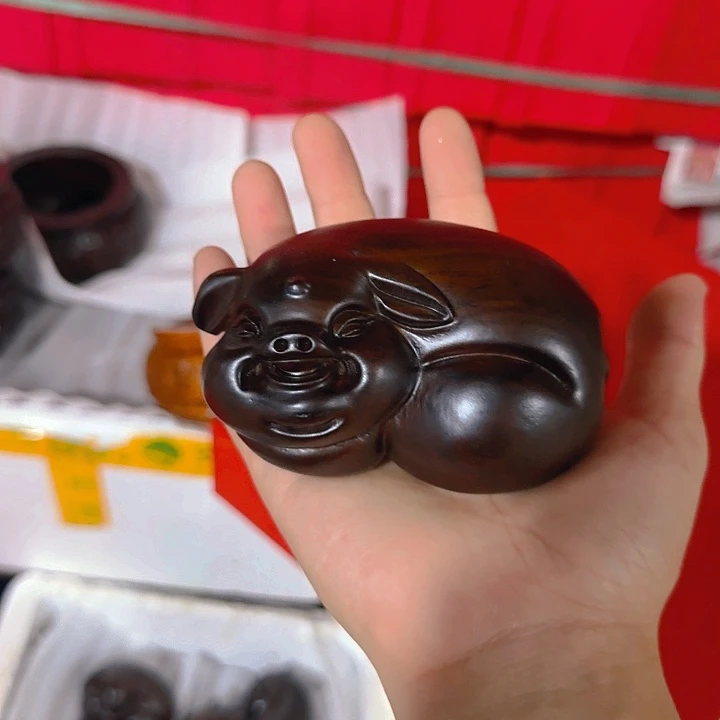 木黑檀木12福猪一只