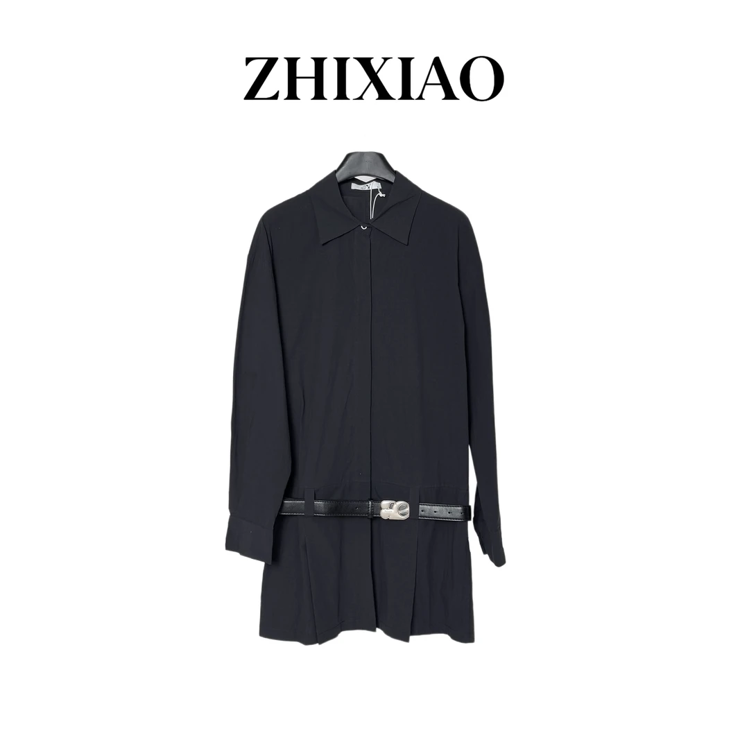 【ZHIXIAO】夏季新款：翻领长袖连衣裙3082