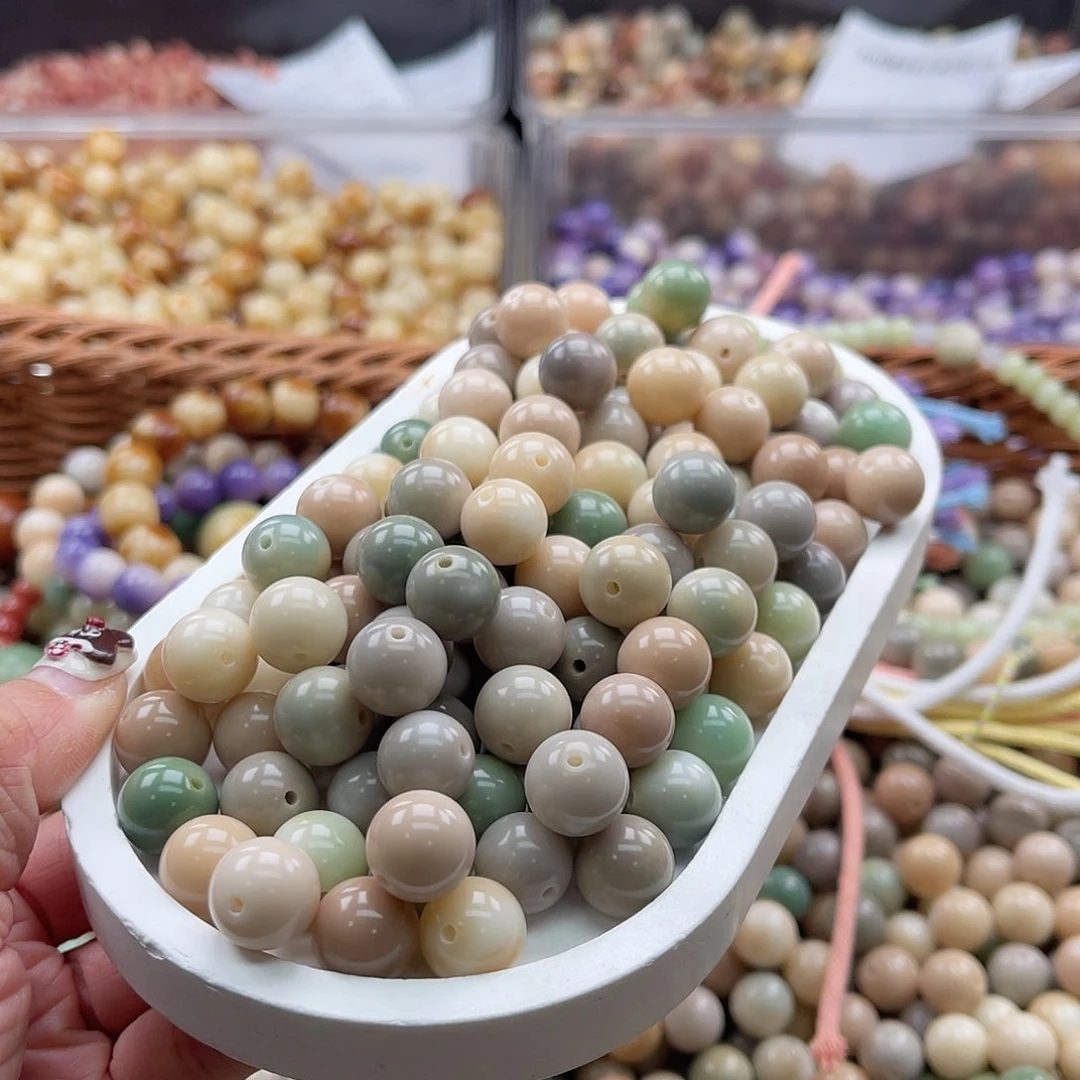 白玉菩提吊坠C/12mm/50+10颗