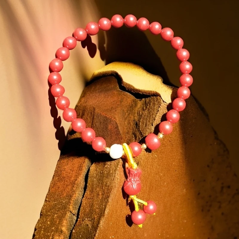 含辰砂工艺品高含量辰砂朱砂时尚单圈手链福袋款精致女款手链