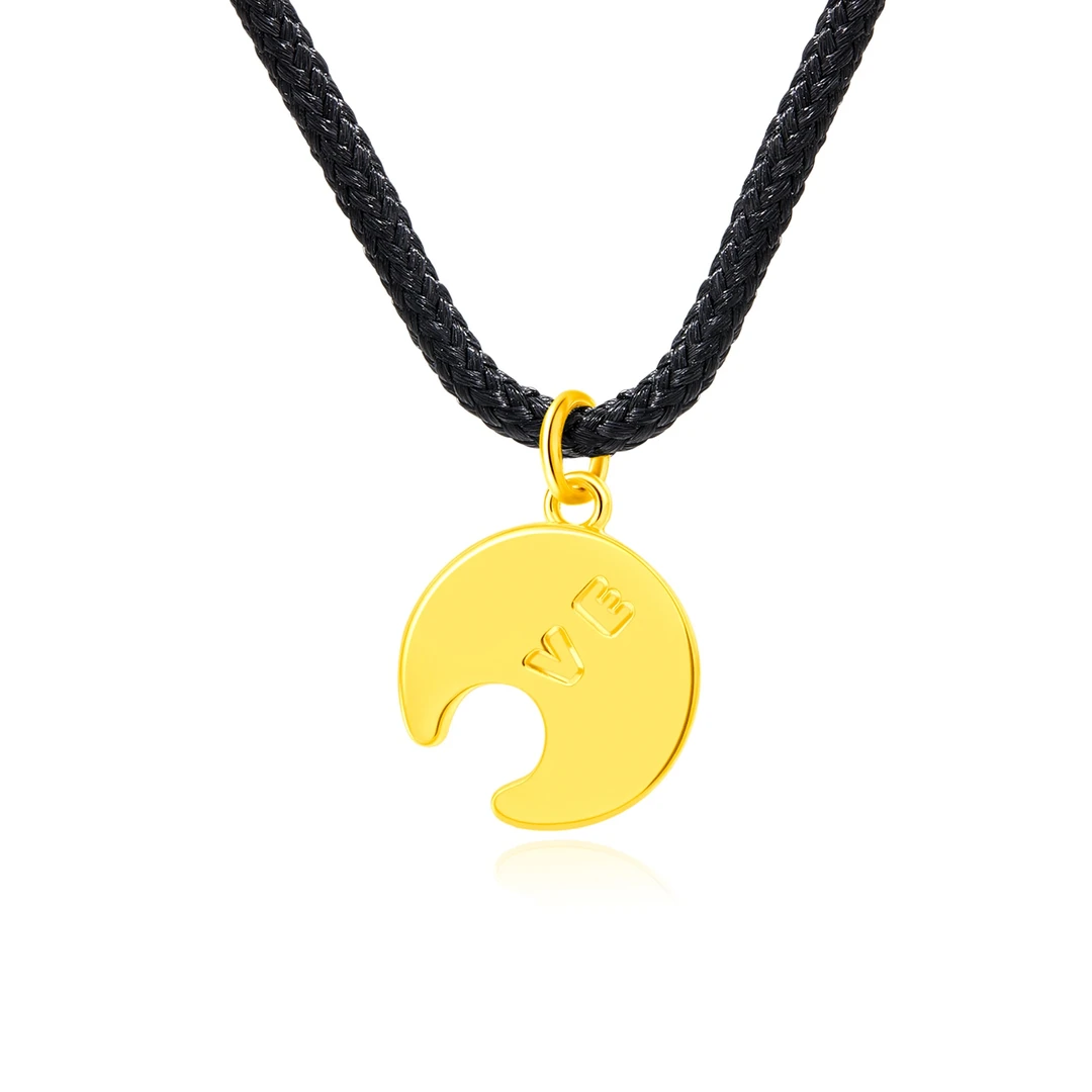 老凤祥真爱love足金情侣项链表白纪念日礼物Z