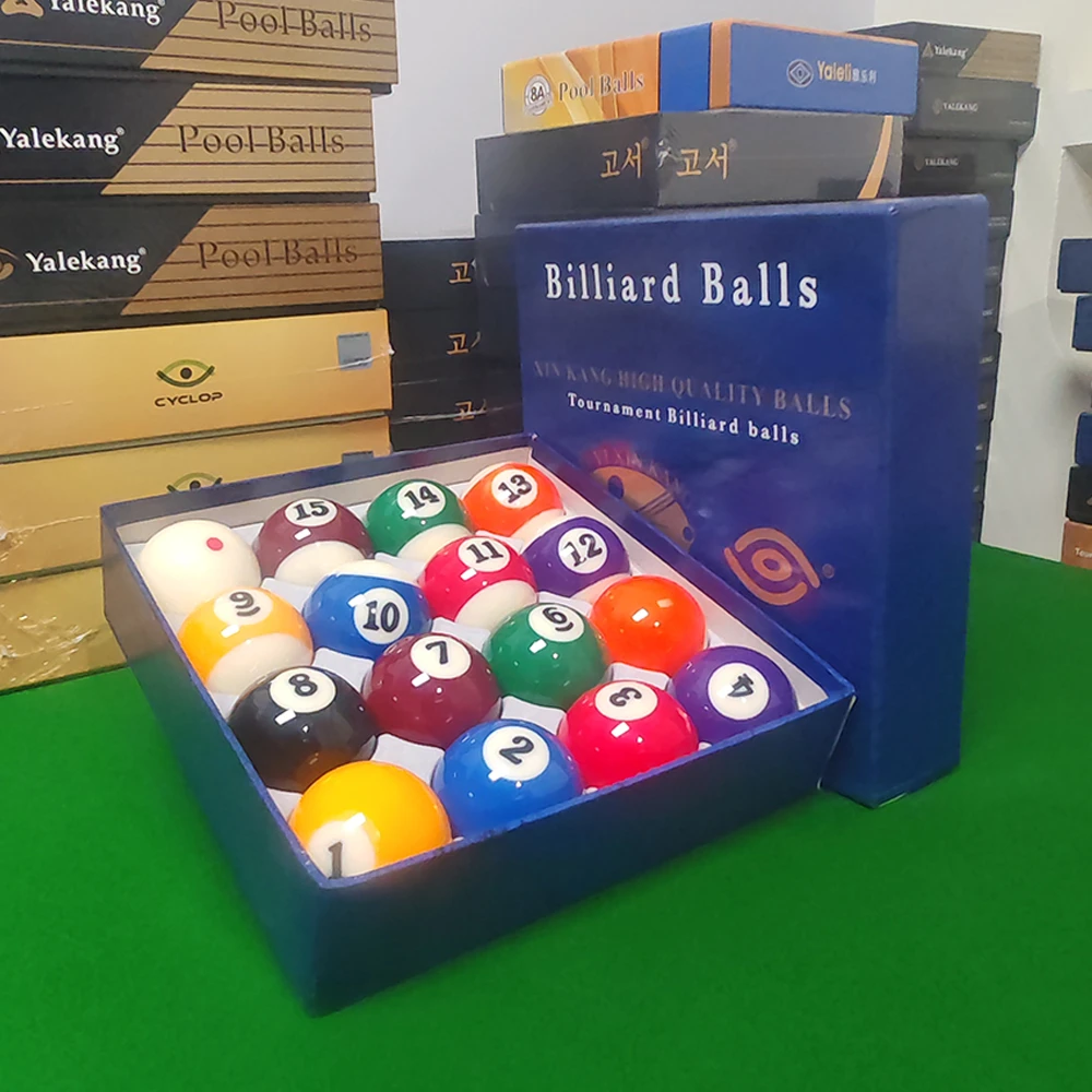 新康3A水晶球TV水晶台球子子美式十六彩桌黑八标准大号台球用品