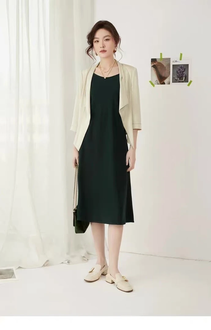 【A815】2025春季减龄新款修身洋气显瘦气质时尚两件套裙