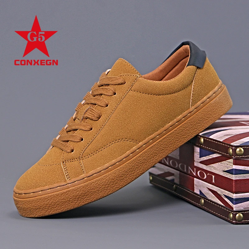 板鞋男士休闲皮鞋透气韩版潮流秋季新款耐磨鞋子男