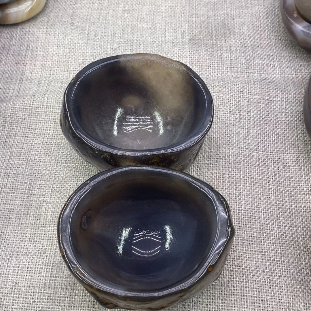 乂***乂玉原石手工制品石碗2个