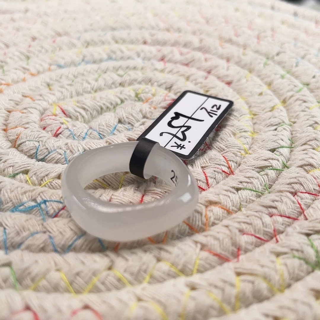 和田玉未镶嵌戒指g47冰透方圆17.4不退换