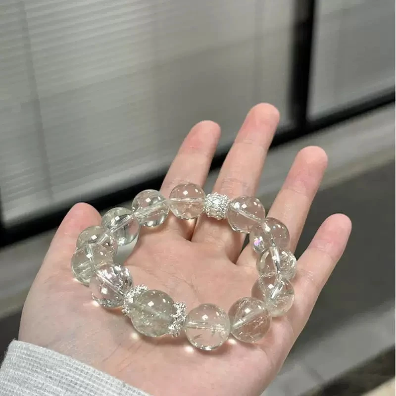 【彩虹阿塞】天然白水白阿塞水晶设计款手串【969】