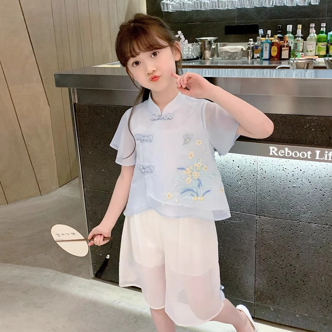 女童短袖上衣2025夏装新款儿童韩版洋气时髦休闲 B24210