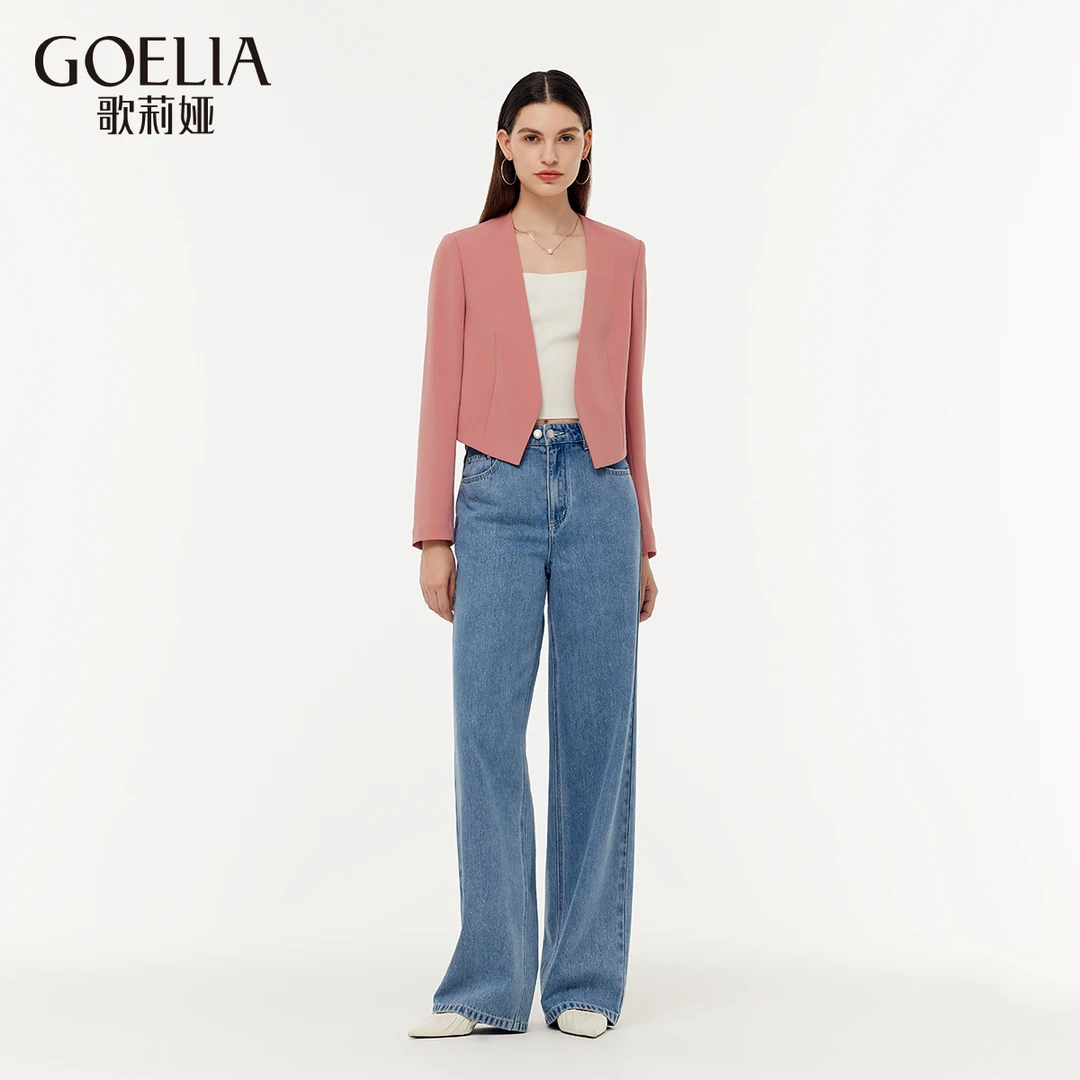 歌莉娅 春季新品  醋酸短西装  1E1L6M25A