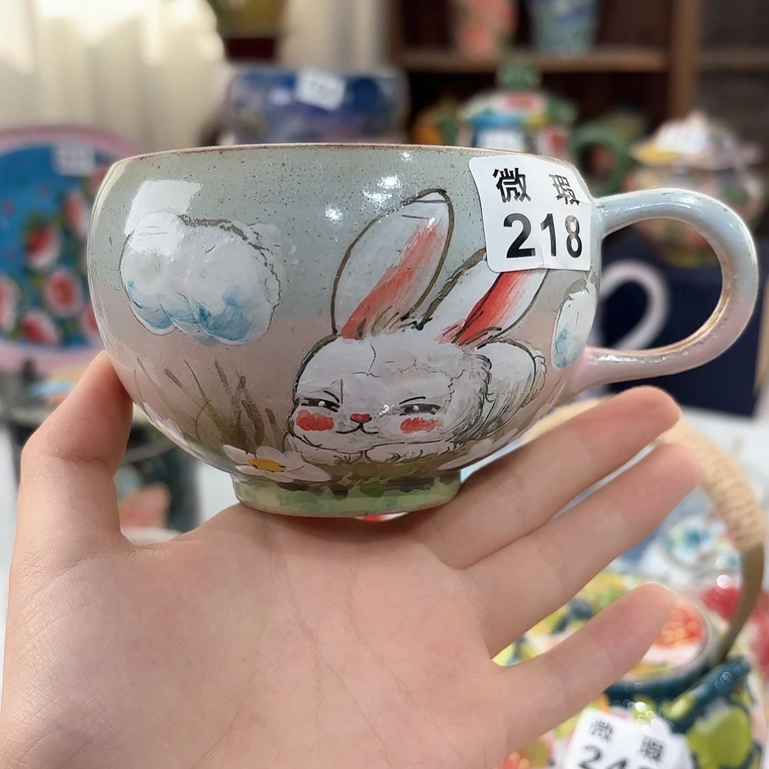 景德镇手绘高温釉下彩陶瓷茶具