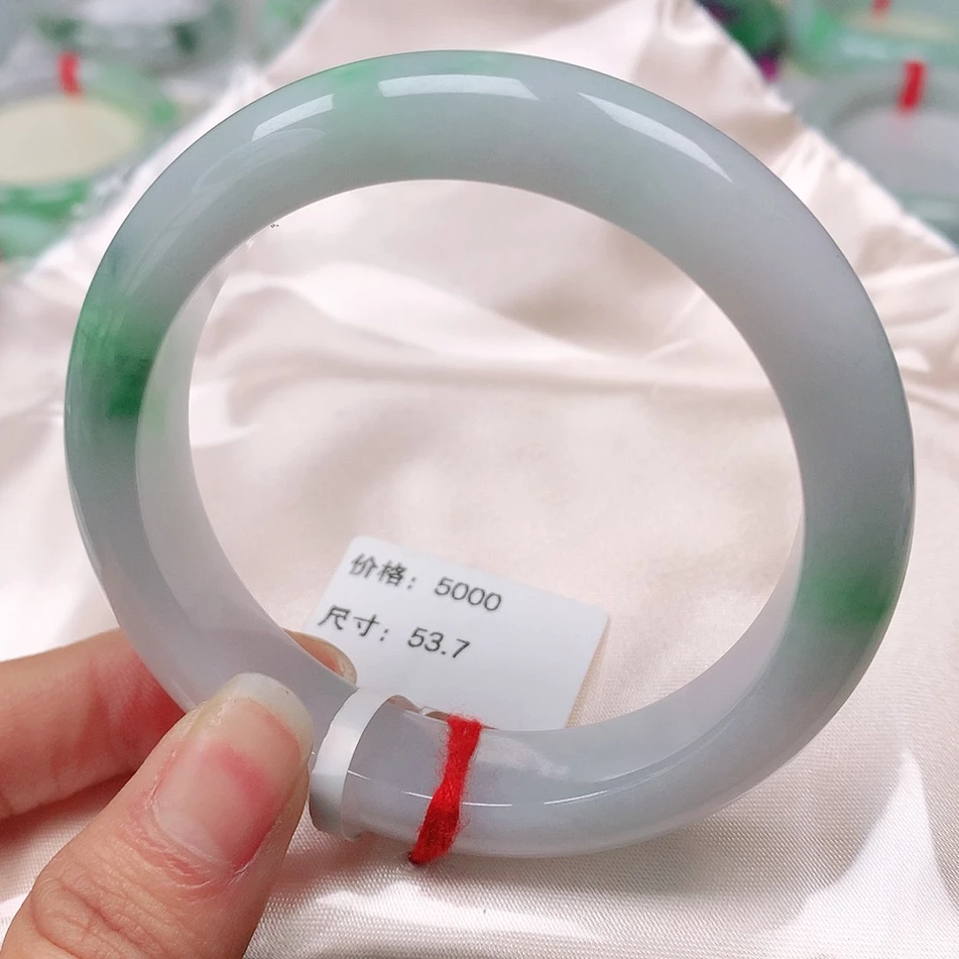 翡翠手镯未镶嵌天然翡翠手镯54