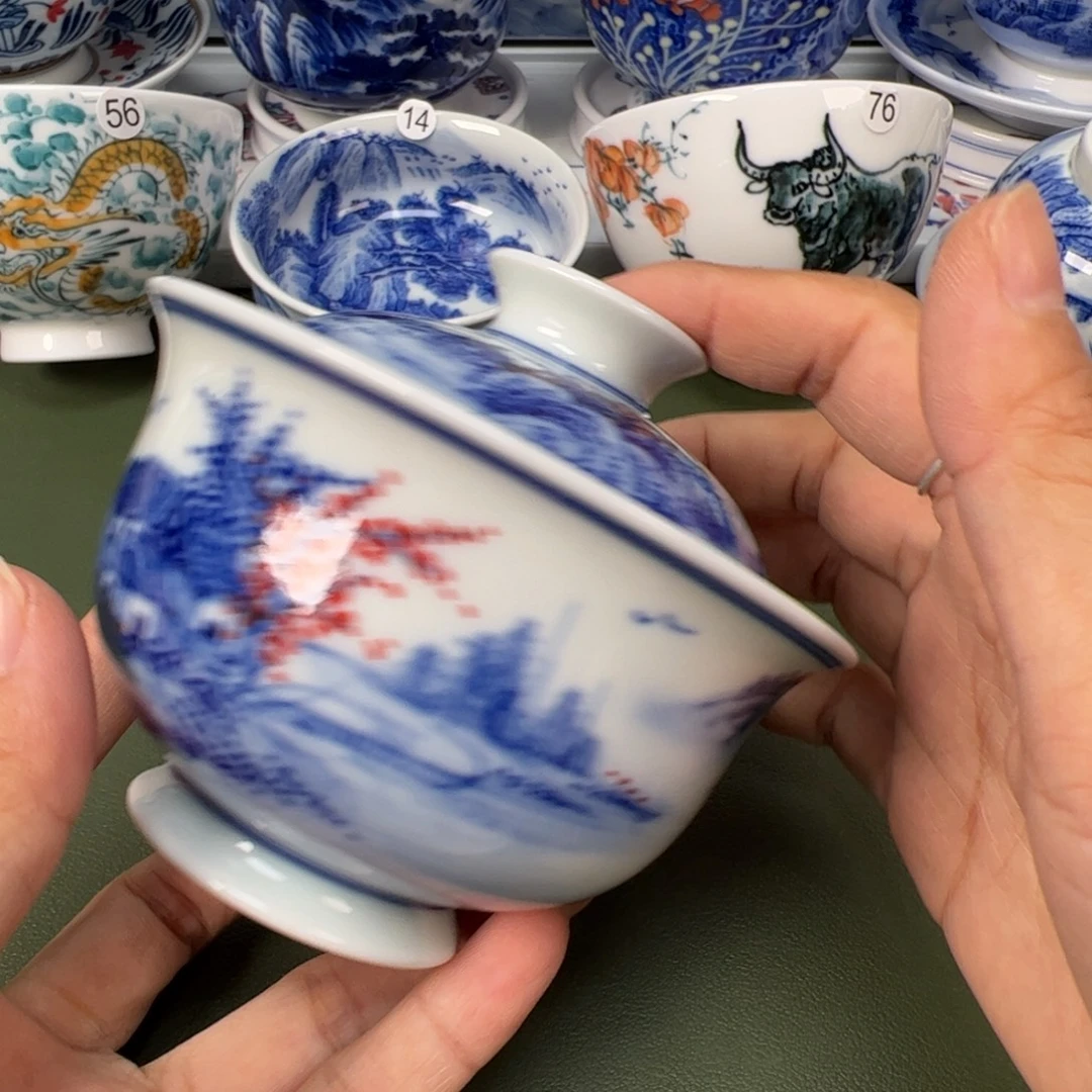 陶瓷景德镇纯手工纯手绘茶具木木62