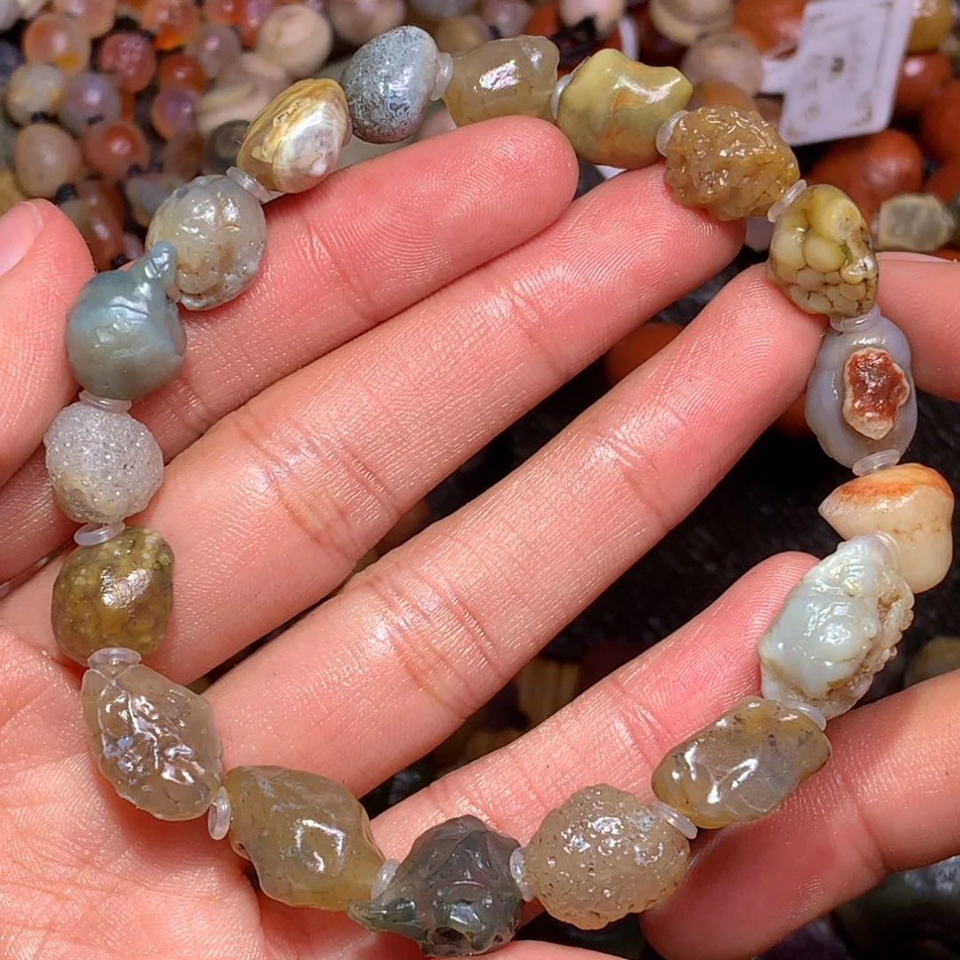 未镶嵌玛瑙/玉髓珠宝半成品