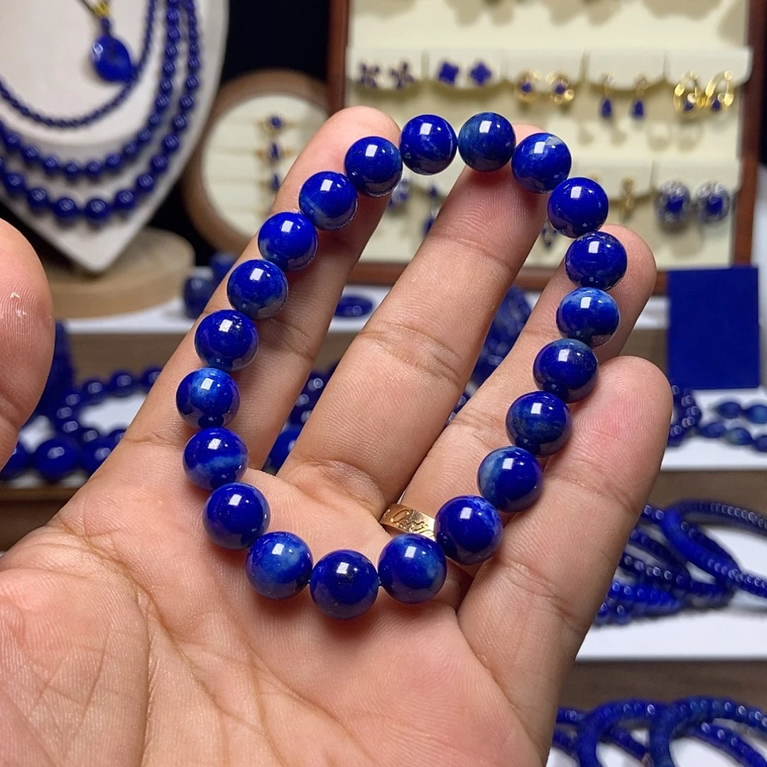 青金石未镶嵌老矿 玉化 手串9+