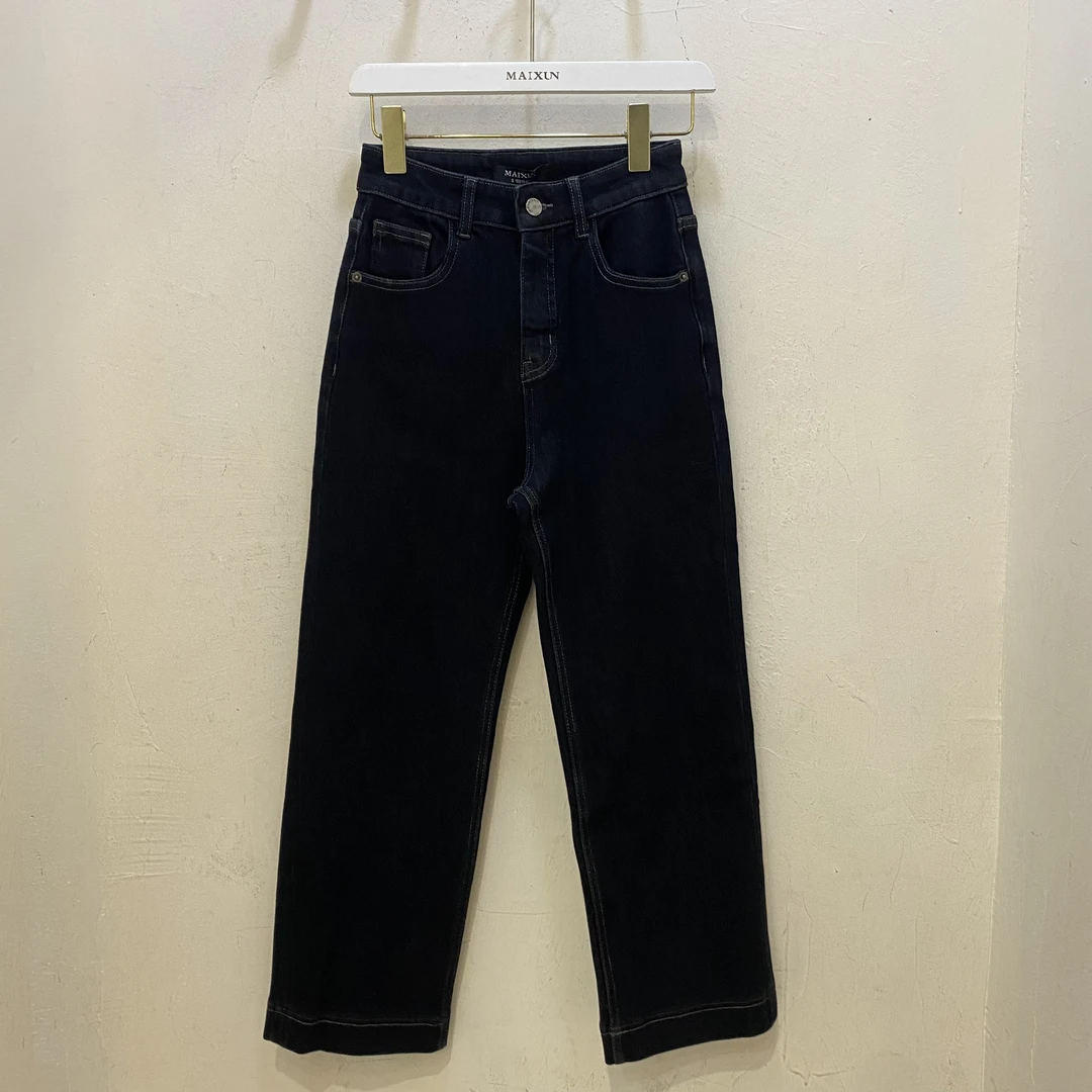 麦寻冬季加绒加厚显瘦四面弹法棍裤烟管牛仔裤kcnlq015八分裤