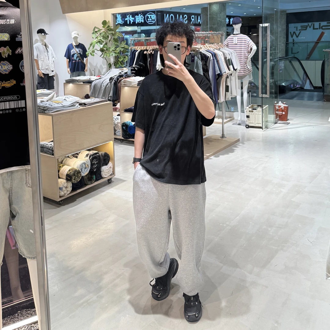 夏季新款休闲裤简约百搭潮流运动抽绳纯色束脚 LF2528