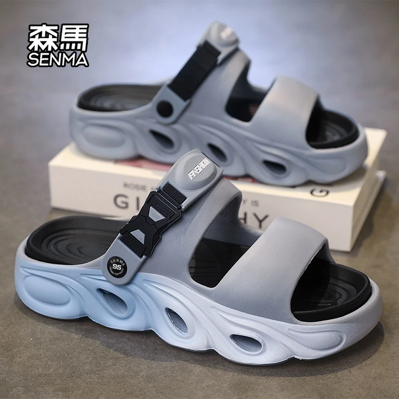 森马拖鞋2025新款夏季外穿男士一字拖凉鞋户外厚底防滑踩屎感凉拖
