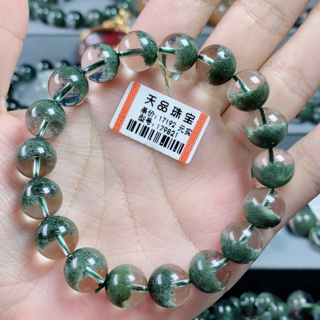 未镶嵌手链水晶绿幽灵179821
