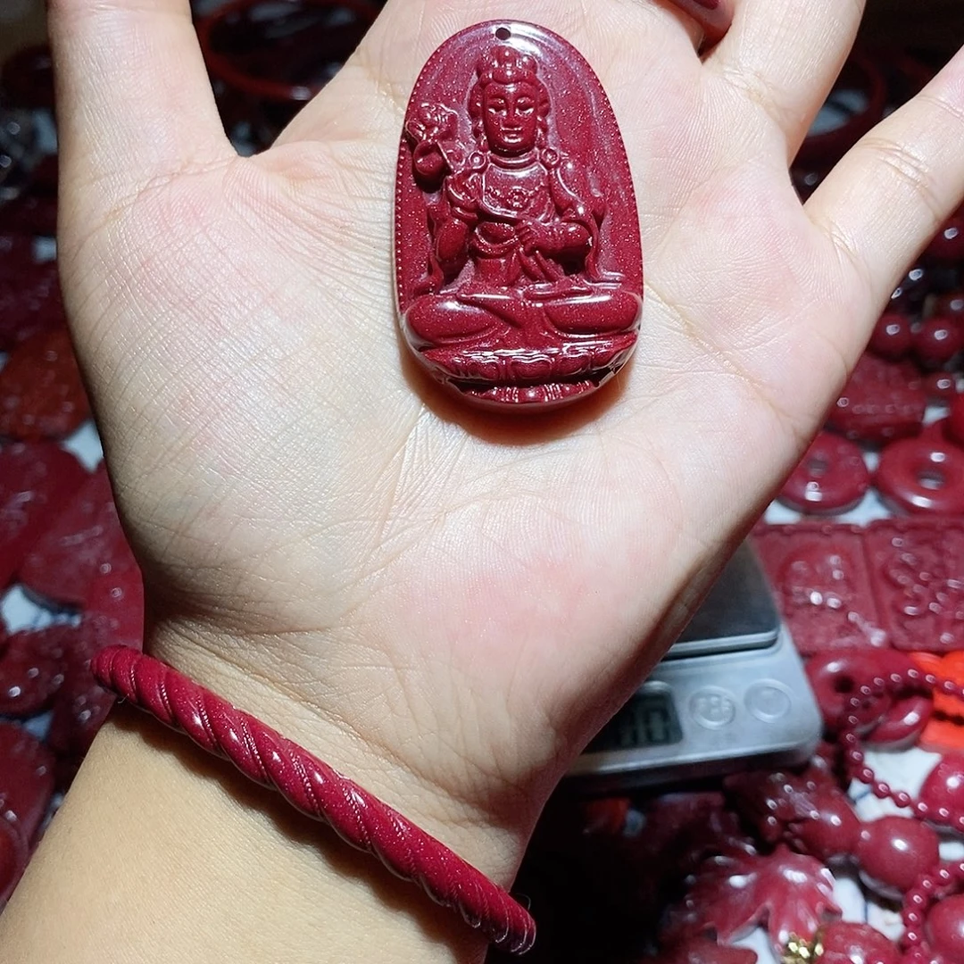 天然辰砂朱砂吊坠
