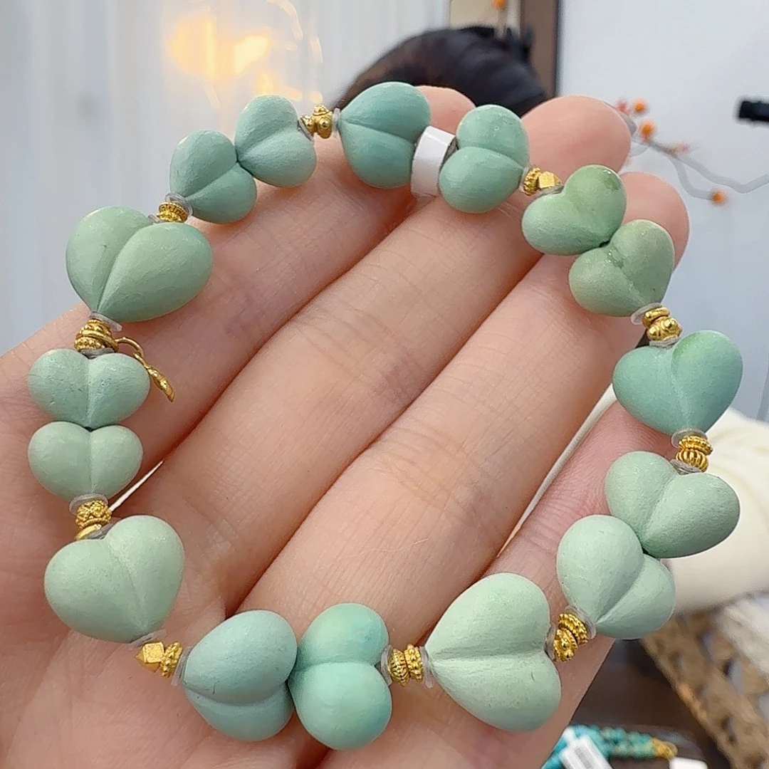 绿松石18K金镶嵌珠宝半成品