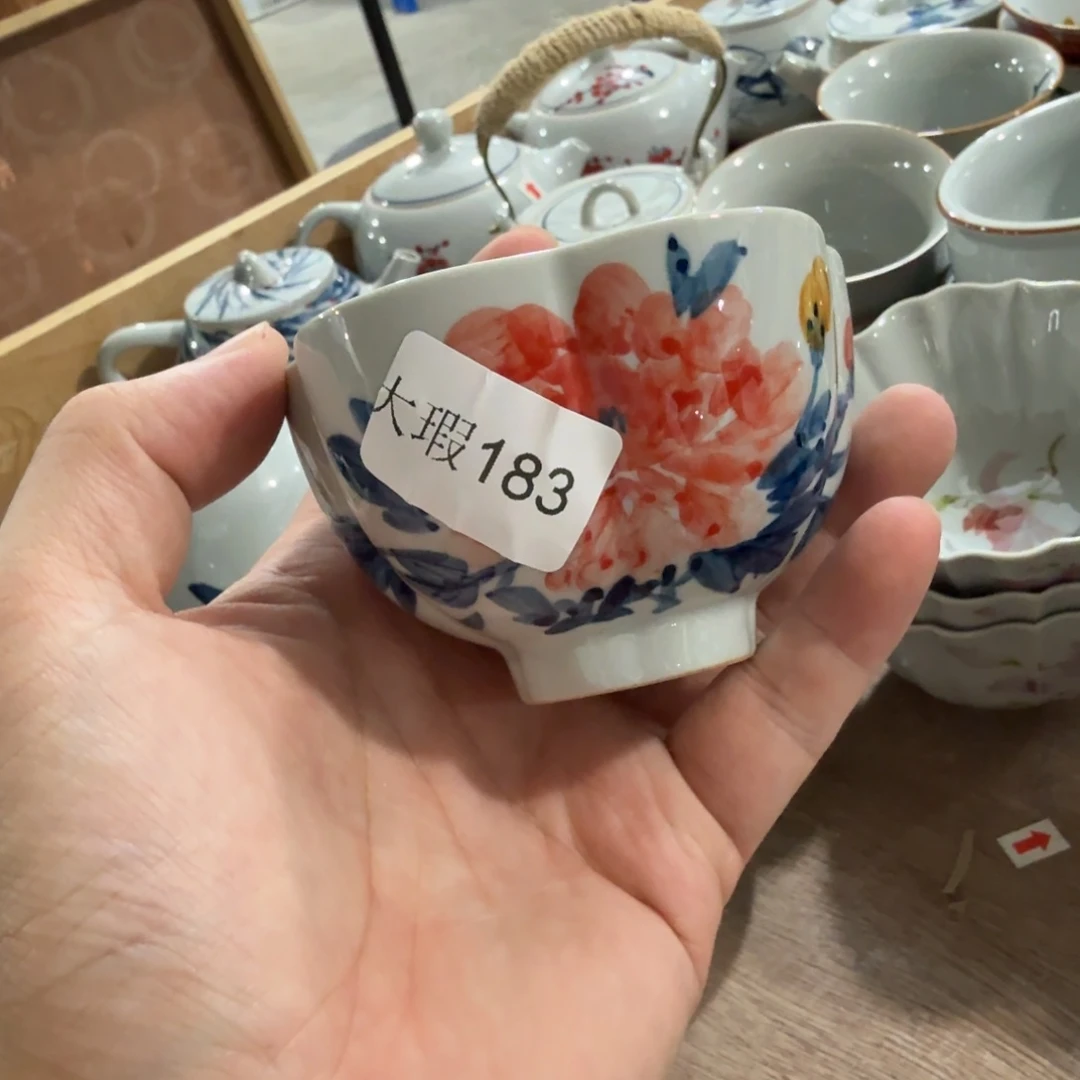 釉下手绘茶具微瑕