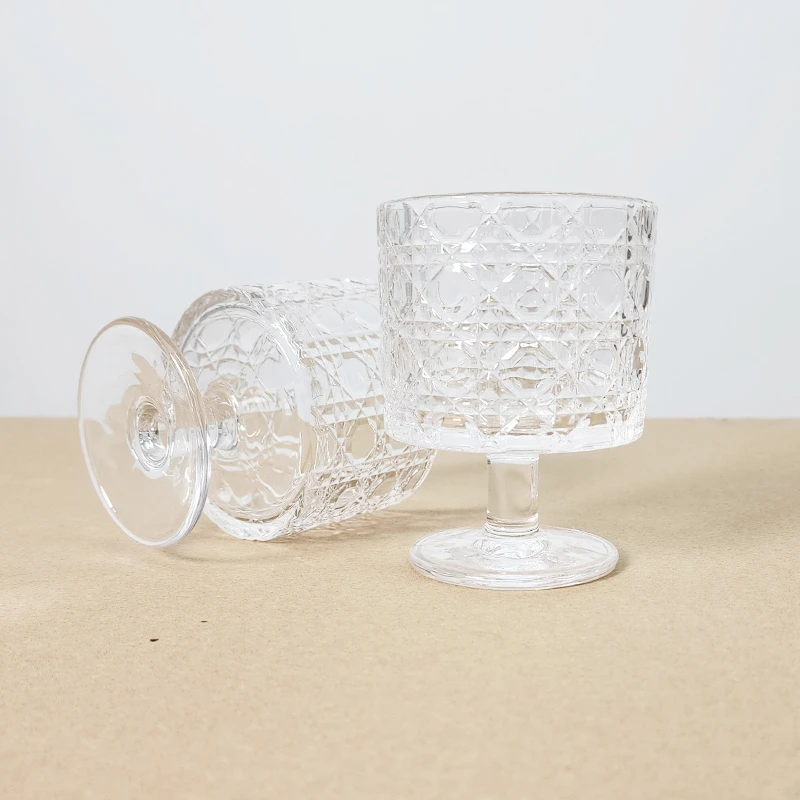 【2只】摩瑟DP【出DR珠纹高脚杯2只】OFTDF玻璃花瓶摆件