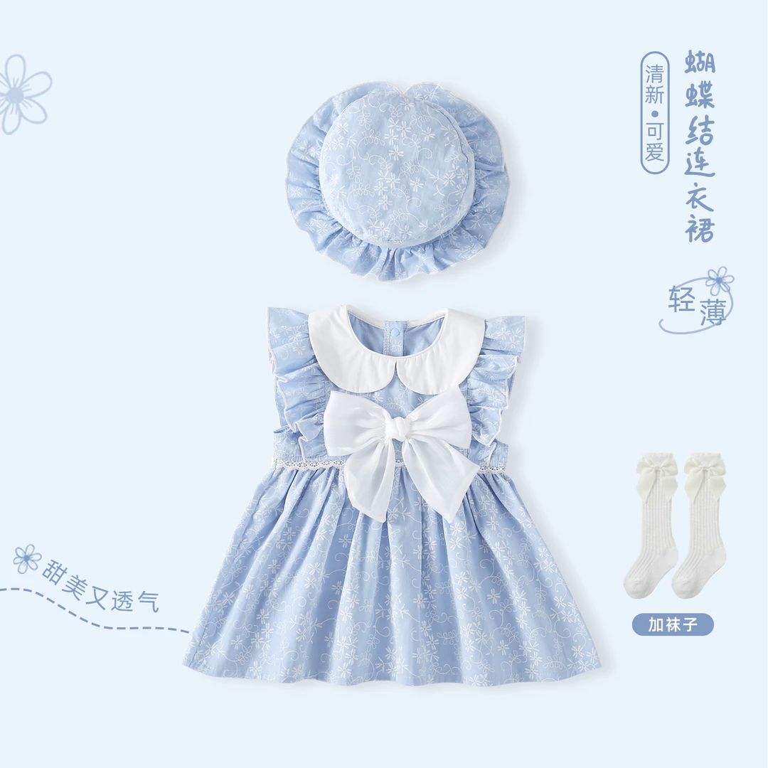 婴儿连衣裙2025夏季新款裙子小月龄宝宝周岁礼服女童洋气公主裙夏