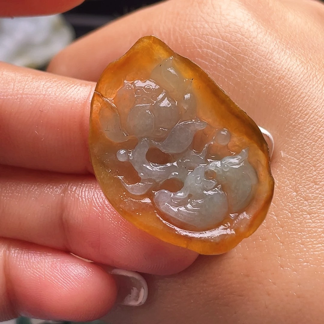 定制翡翠未镶嵌四**料天然