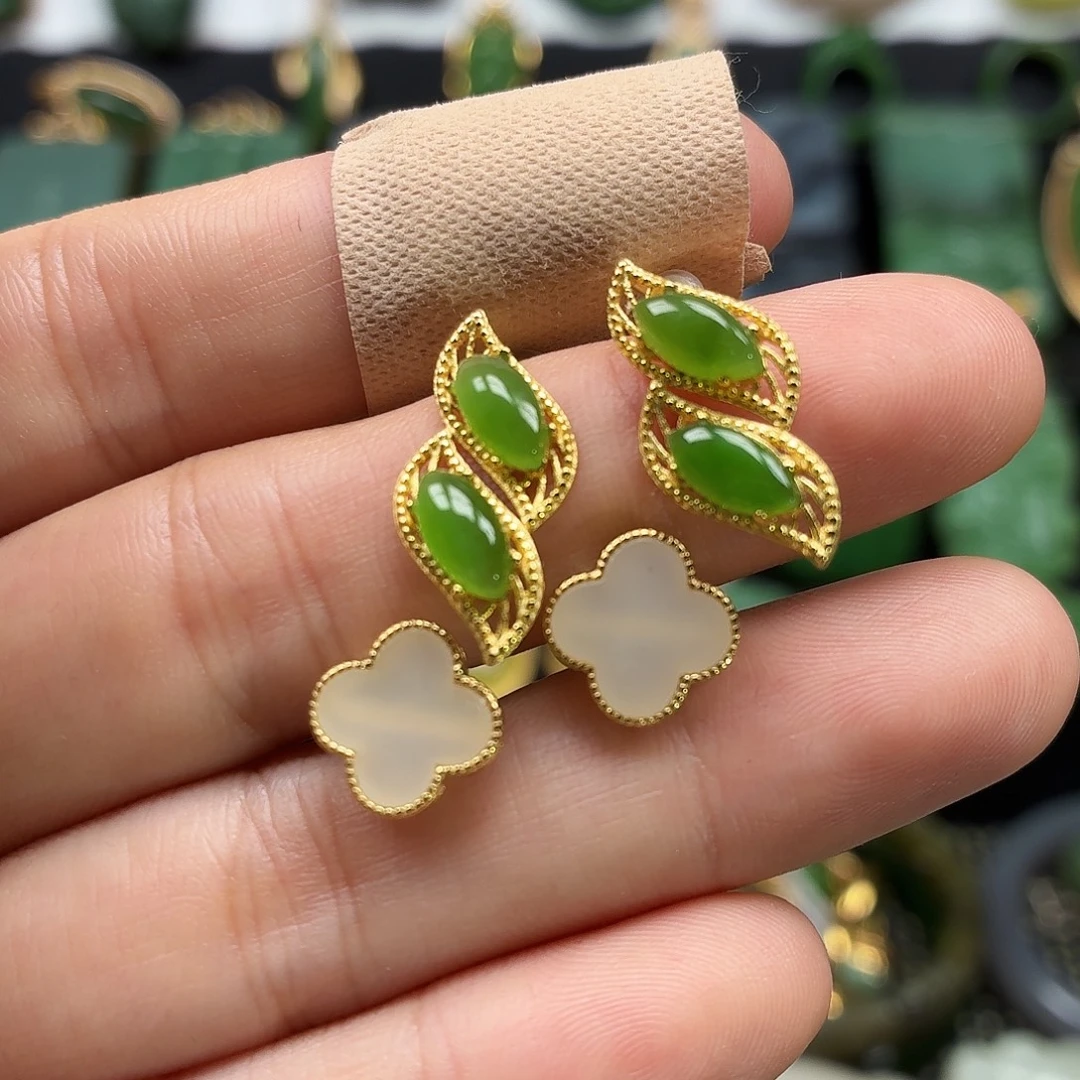 颈饰银S925镶嵌和田玉