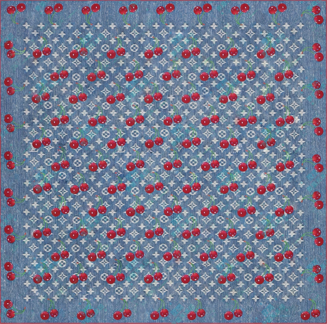 【樱桃丹宁】极简风常规不掉色学院风法式丝巾90*90  1007