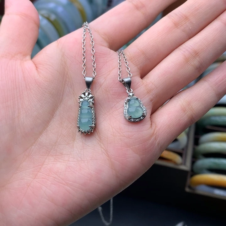 翡翠未镶嵌颈饰多样性发一件