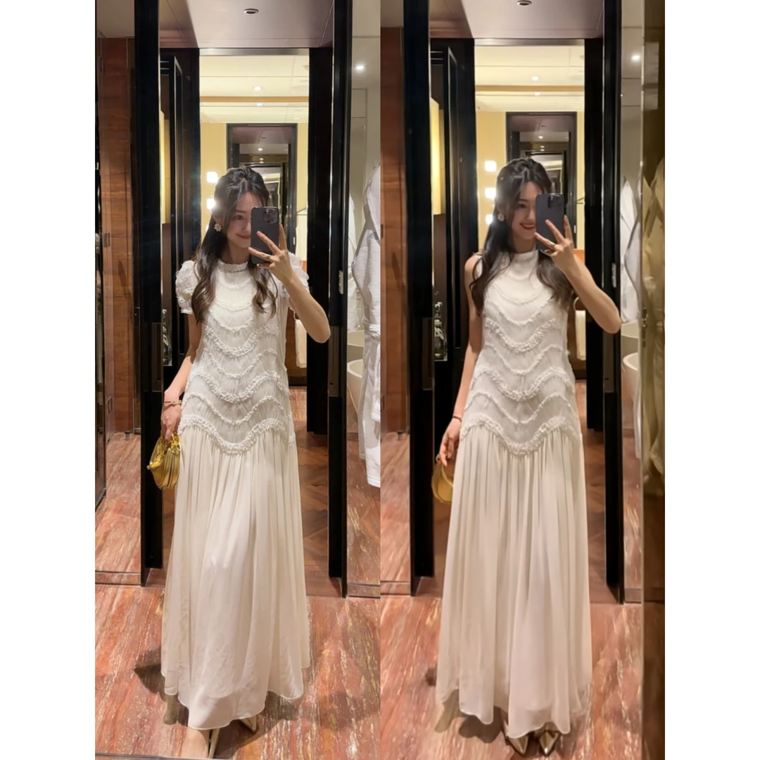 W·HAHA【幻境人鱼】度假仙女风网纱连衣裙78903