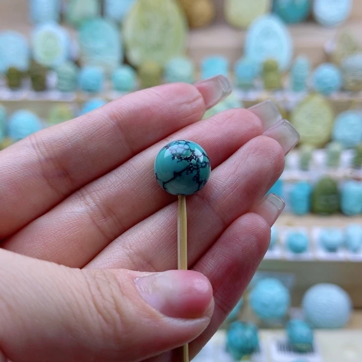 绿松石未镶嵌珠宝奇石12mm