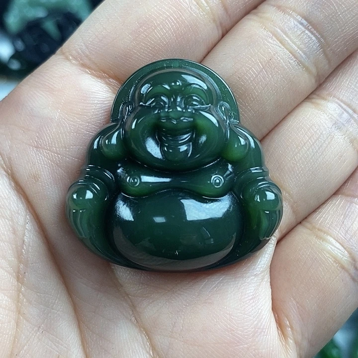 和田玉（碧玉）未镶嵌项链35bo