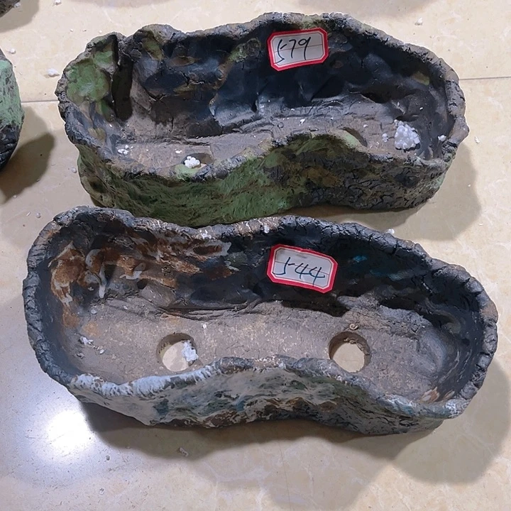 景德镇陶瓷花盆高7宽7口22微瑕