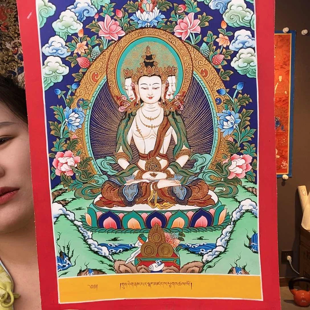 装裱画S****a尼泊尔手绘唐卡画芯