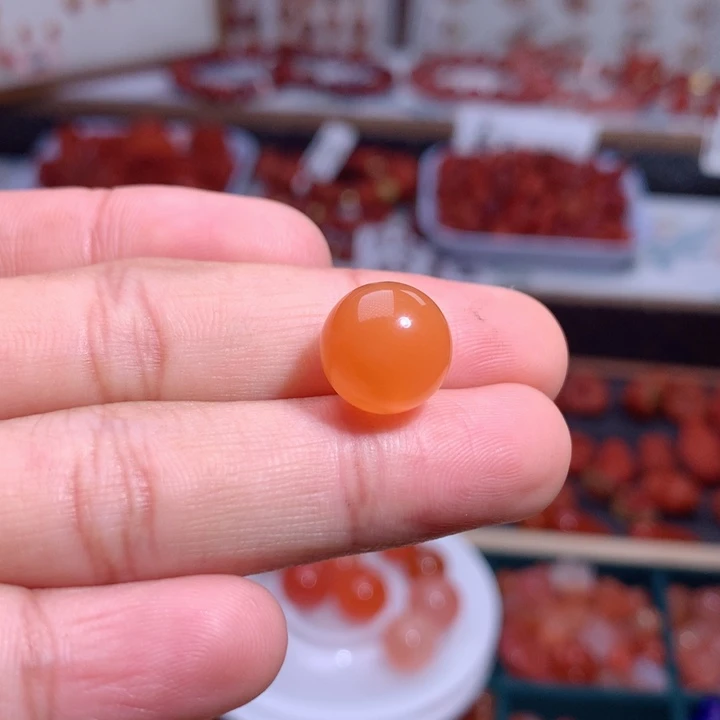 @***狼南红玛瑙未镶嵌南红单珠