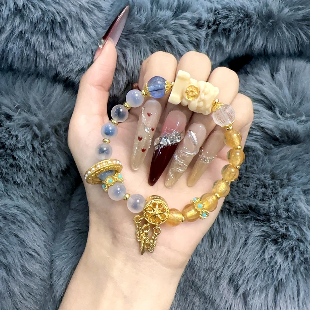 HAPPY选3【Queen女王盘】换款池自选3 天然玛瑙水晶手串DIY设计串