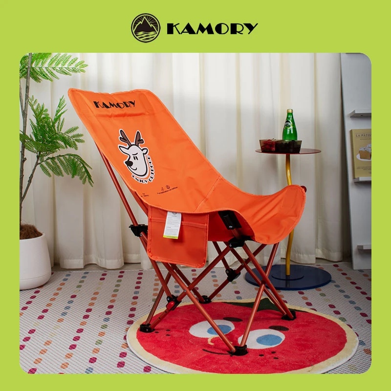 三档可调节月亮椅户外露营野餐午休居家特舒服折叠椅躺椅野营烧烤